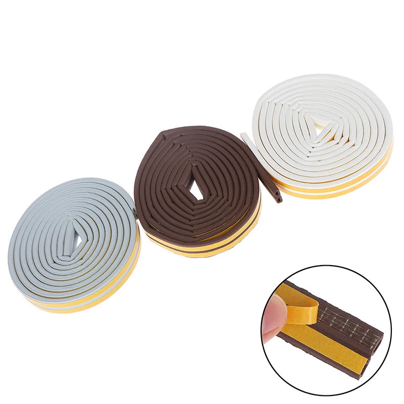 5M D Type Self Adhesive Seal Strips Foam Tape Draught Excluder Window Door Strip For Hardware Tools | Обустройство дома