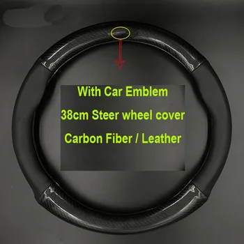 

Car Steering Wheel Hubs Car Steering Wheel Cover carbon fiber leather for bmw audi benz toyota nissan honda skoda Car styling