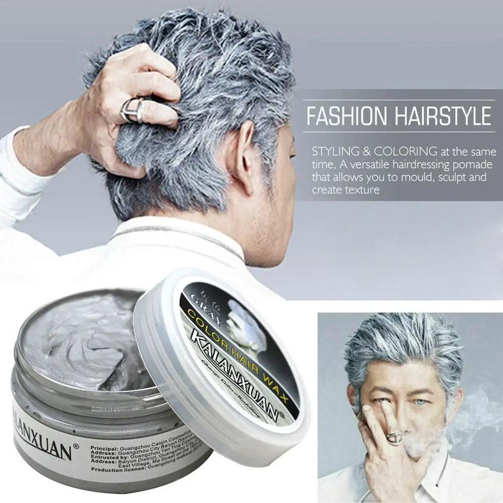 

100ml Semi-Permanent Hair Color Wax Color Natural Matte One-time Hair Temporary Wax Coloring R6W9