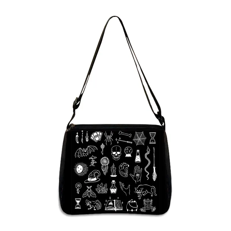 Gothic Girl / Witch / Wicca Handbags Retro Leisure Shoulder Bags Women Cross Handle Bag Underarm Female Clutch Totes Bags 