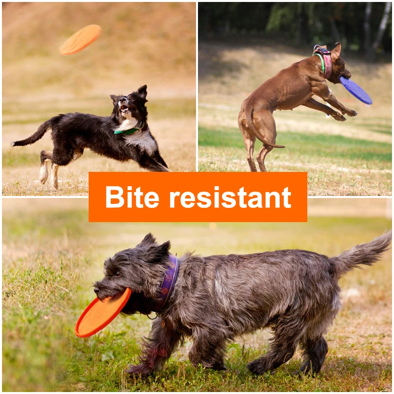 22CM Flying Discs for Large Dog Non-toxic Rubber Small Dog Toys Dog Accessories Supplies for Dogs Bite resistant Kong Dog Toy