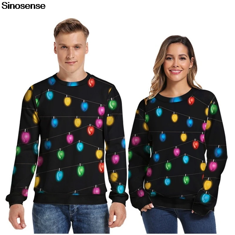 Унисекс Уродливый Рождественский свитер Рождественская Толстовка с капюшоном