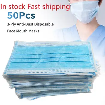 

3 Layer Non-woven Mask Thickened Disposable Mouth Mask Protective Face Mouth Masks Anti-dust Safe Breathable Mouth Mask