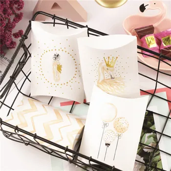 

12PCS Kraft Paper Gift Packing Boxes Flamingo Pillow Gift Paper Bag Christmas Candy Box Wedding Gift Kids Birthday Party Favors