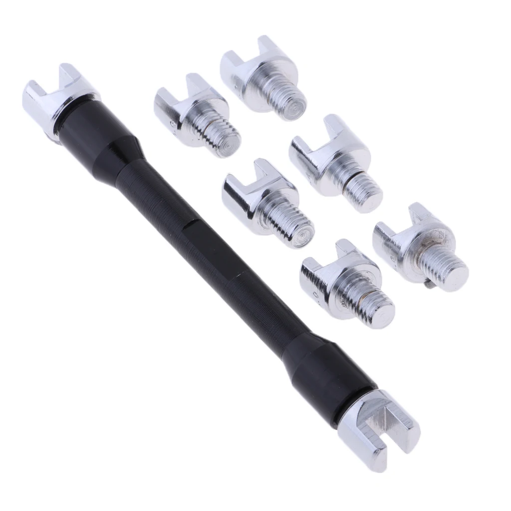 Motorcycle Wheel Spoke Wrench Set Handle Repair Tool 5.4mm, 5.6mm, 5.8mm, 6.0mm, 6.2mm, 6.4mm, 6.6mm & 6.8mm