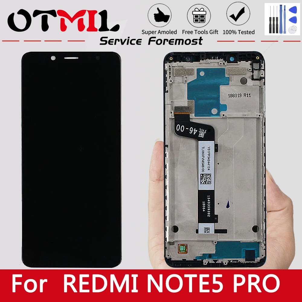 5,9" для Xiaomi Redmi Note 5 Pro ЖК-дисплей сенсорный экран с рамкой для Xiaomi Redmi Note5 Pro lcd Snapdragon 636