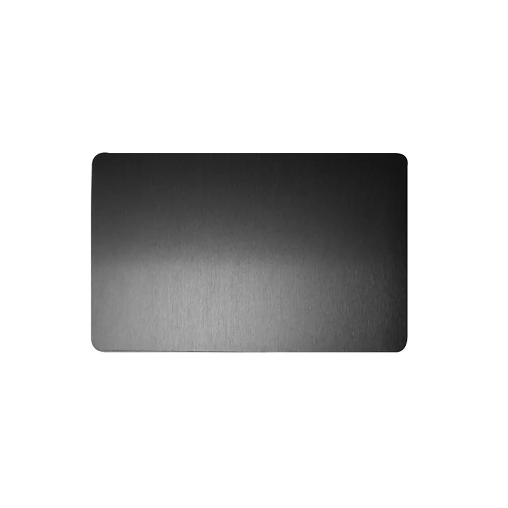 Blank Black Anodized Aluminum Metal Nameplate Namecard Business Metallic Membership Card For Lasering Engraving DIY Gift Cards
