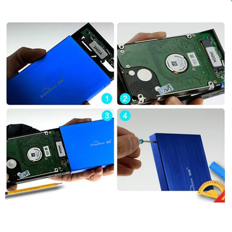 Алюминиевые hddcases sata для usb 3,0 толщина 7,5 мм-9,5 мм для 2,5 ''NTFS корпус жесткого диска blueendless U23YA