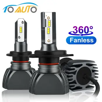 

2pcs Fanless H7 H4 Led H1 H3 H11 HB3 9005 HB4 9006 Led H27 880 881 360 Degree Car Headlight Bulbs Auto Head Lamp 12V 6000K 4300K