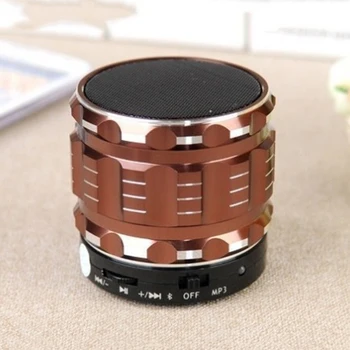 

S28 Portable Metal Mini Bluetooth Speaker Wireless Steel Outdoor Handsfree Stereo Subwoofer Support FM Radio TF Card AUX