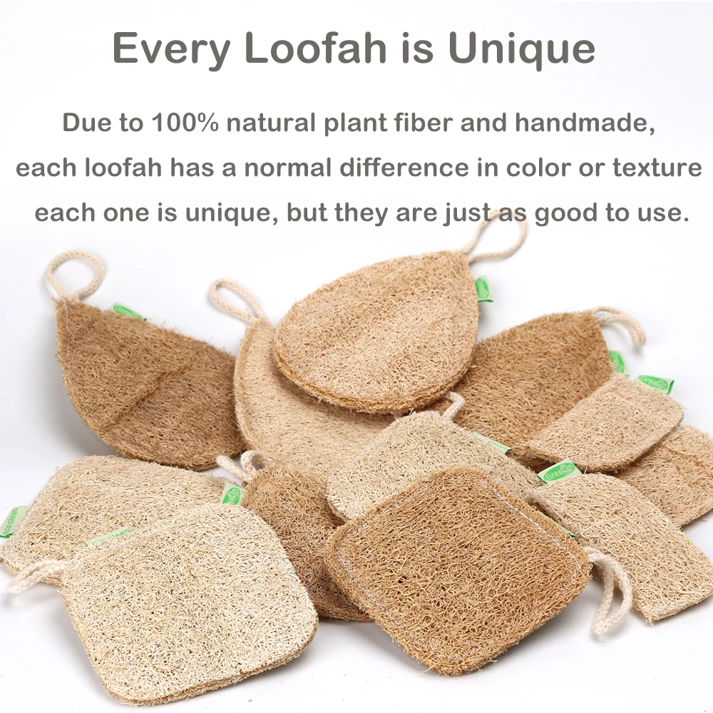 3Pcs/Set Ecological Reusable Kitchen Sponge New Pure Handmade Multilayer Natural Loofah Scrubber Anti-oil Dish Cleaning Brush