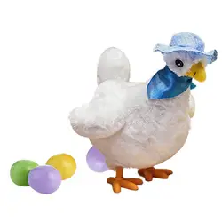 Poule électrique pour enfants, jouet électronique créatif, Simulation de poussin, avec condensateur, jouet en peluche 