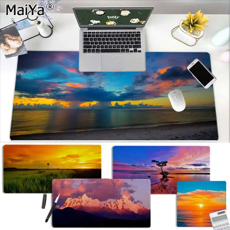 Maiya My Favorite Beautiful Sunset Rubber PC Computer Gaming mousepad Free Shipping Large Mouse Pad Keyboards Mat