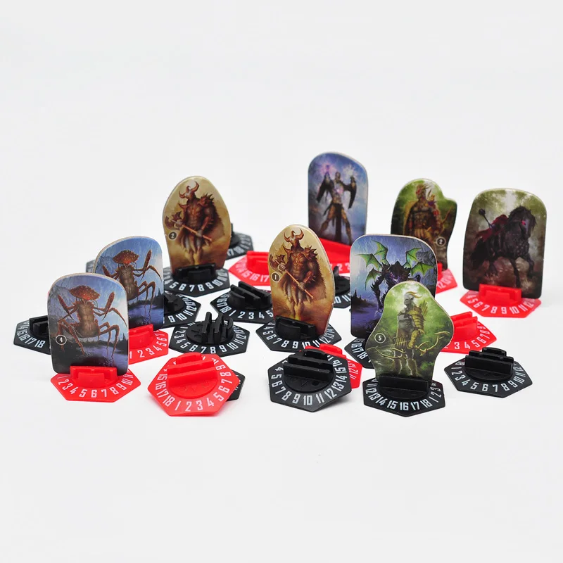 Gloomhaven Monster Standee Bases Pack of 30 3D Printed Hex with Health Tracker and Status Token Slots