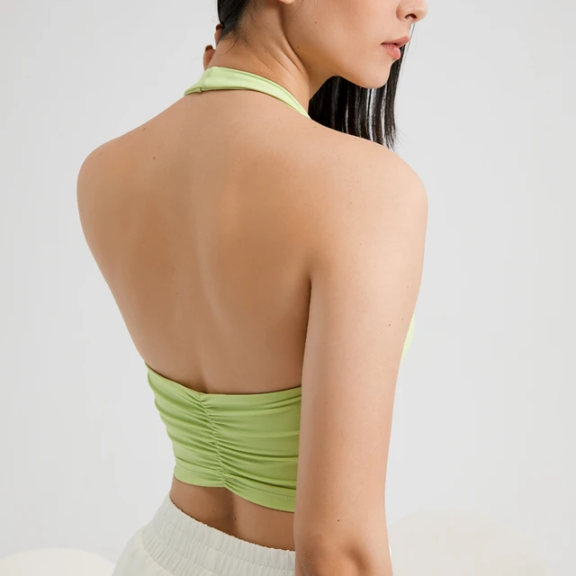 Backless Halter Sports Bra, Sexy Sports Bra Yoga Vest