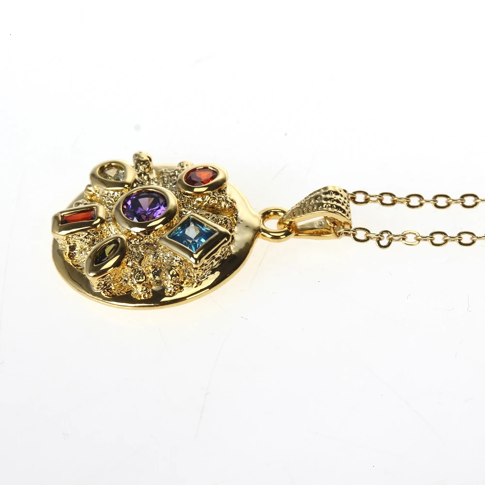 Dreamcarnival1989 ослепительный золотой цвет циркон кулон ожерелье с бесконечностью 6 камней ободок Установка шикарная пятница ювелирные изделия WP6631