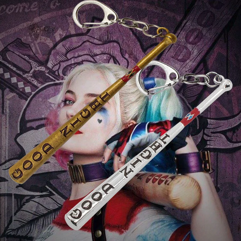 Отряд Самоубийц бейсбольные брелоки летучая мышь Harley Quinn Косплей Металлические