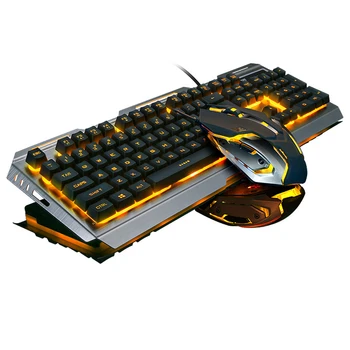 

V1 Keyboard And Mouse Set Wired Gaming keyboard backlight USB LED Mice and Keyboard Combo Silent Gaming Mouse Set for PC Laptop