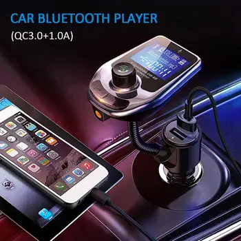 

Car Bluetooth FM Transmitter QC3.0 Fast Charging 5.0 MP3 Music Player Car Accessories Interior Auto Radio Adapter Storage