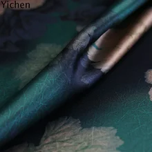 3 цвета винтажная Цветочная шелковая ткань стрейч-сатин натуральный шелк спандекс ткани для платья шириной 108 см 19momme