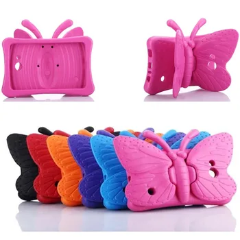 

Case For Samsung Galaxy Tab 3 4 7.0 t2105 T210 T230 life T110 T116 T280 T285 Kids Friendly 3D Cute butterfly wings Stand Cover