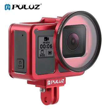 

Original PULUZ Housing Shell CNC Aluminum Alloy Protective Cage Case with 52mm UV Lens for Osmo Action Hero 7/6/5 Camera