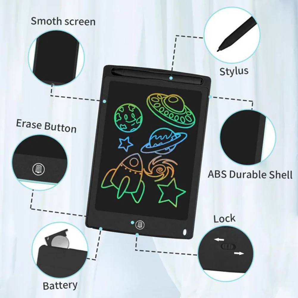 8.5inch LCD Writing Tablet Electronic Writting Doodle Board Digital Colorful Handwriting Pad Drawing Graphics Kids Birthday Gift