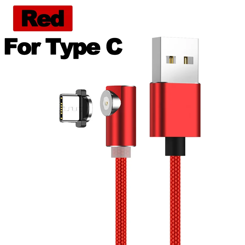 Lovebay 2 м Быстрый Магнитный кабель type C Micro usb зарядка для iPhone samsung Android мобильный телефон Магнитный кабель зарядное устройство кабель - Цвет: Type C For Red