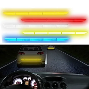

Car Reflective Sticker Warning Strip Tape Traceless Protective Accessories For Nissan Qashqai Almera Juke Tiida X-Trail Note