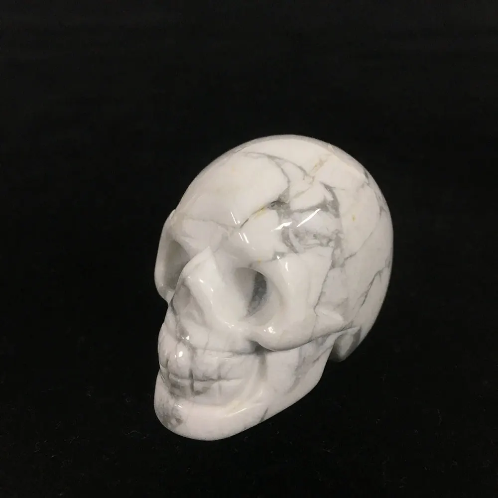 howlite каменный череп резной хрустальный череп для украшения дома для подарка LP