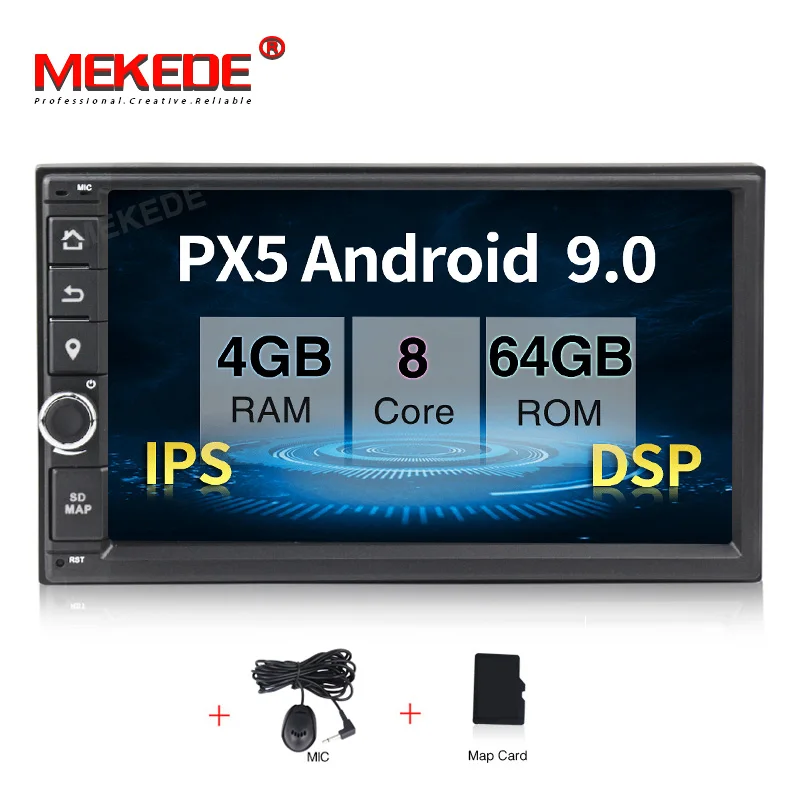 CAR DVD PX5 4+ 64G Android 9,0 автомобильный радиоприемник стерео gps Навигация BT wifi Универсальный 7 ''2din автомобильный радиоприемник стерео 8 ядерный мультимедийный плеер аудио - Цвет: CAR DVD