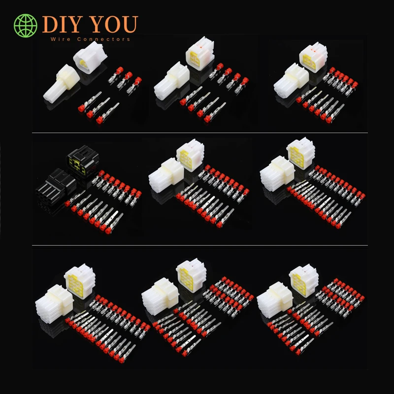 

1 sets 3/4/6/8/9/16 Pin Way Waterproof Wire Connector Plug Car Auto Sealed Electrical For Car Truck connectors with pins