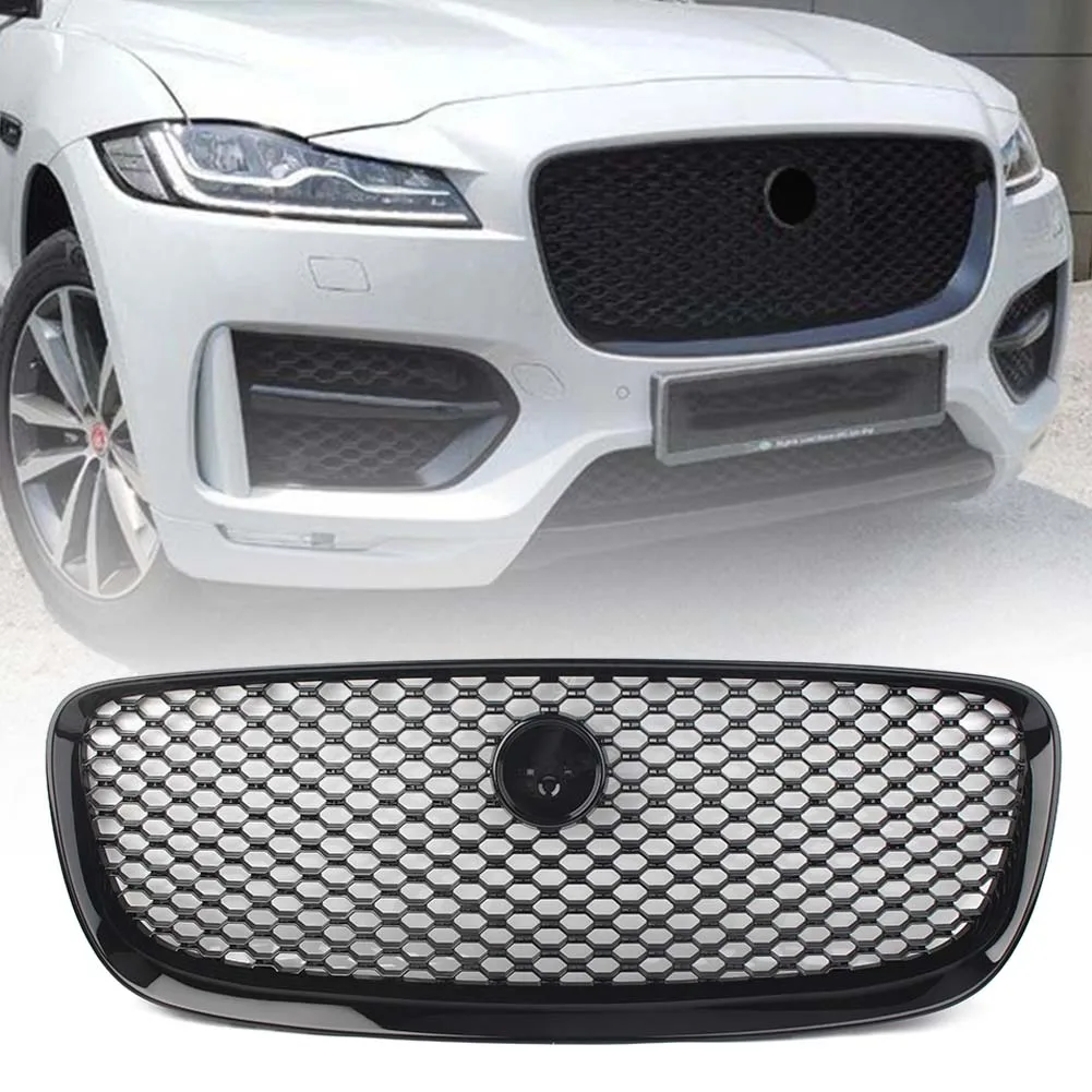 Передняя решетка радиатора для автомобиля с капюшоном сетка-гриль Jaguar F-Pace 2016 2017