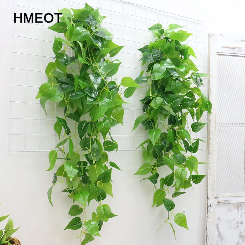 

Artificial Plants Home Wedding Decoration Green Plant Ivy Leaf fake plant Plastic Garland Vine artificial flowers wall hanging