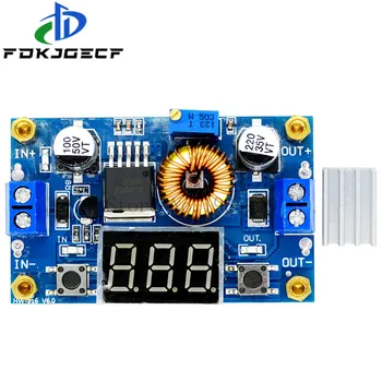 

10PCS XL4015 High power 5A 75W DC-DC Adjustable Step-down Charger Module Step Down Buck Converter LED Driver with Red Voltmeter