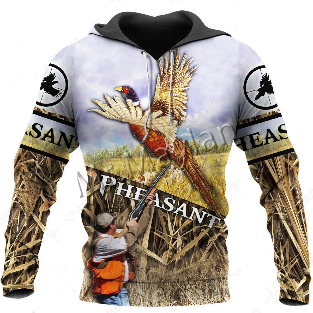 

3D Print Fashion Animal Phesant Hunter Hunting Colorful Unisex LeisureTracksuit / Sweatshirts / Hoodies / zipper / Jackets / S-1