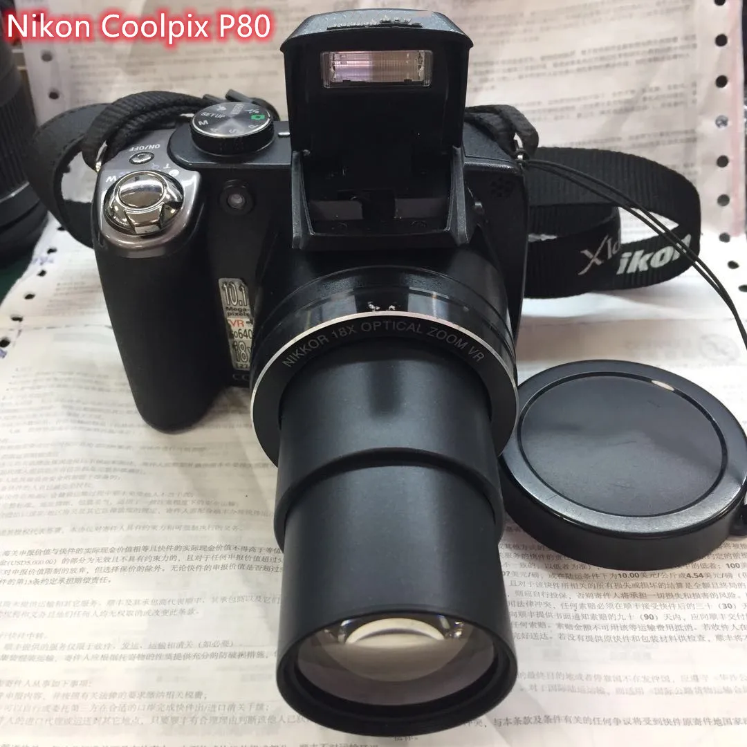 Бывшая в употреблении цифровая камера Nikon Coolpix P80 10 1 МП с широкоугольным