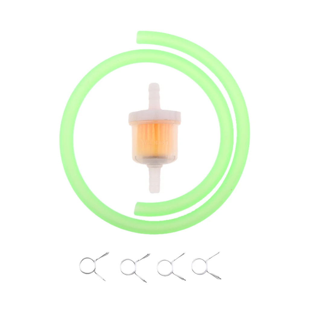 1 шт. универсальный мотоцикл 6 мм газовый топливный фильтр бензиновая труба шланг линия с 4 зажимами для мини мотоцикл карманный велосипед квадроцикл