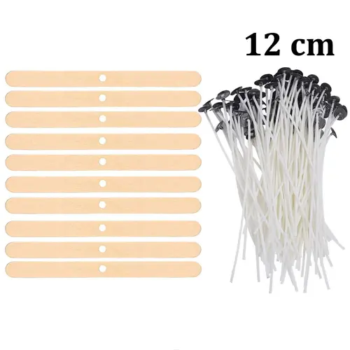 Smokeless Candle Wicks 2.6-20cm Pre-Waxed Cotton Core Wicks with Metal Sustainer Tabs DIY Handmade Candle Making Tools - Image 28