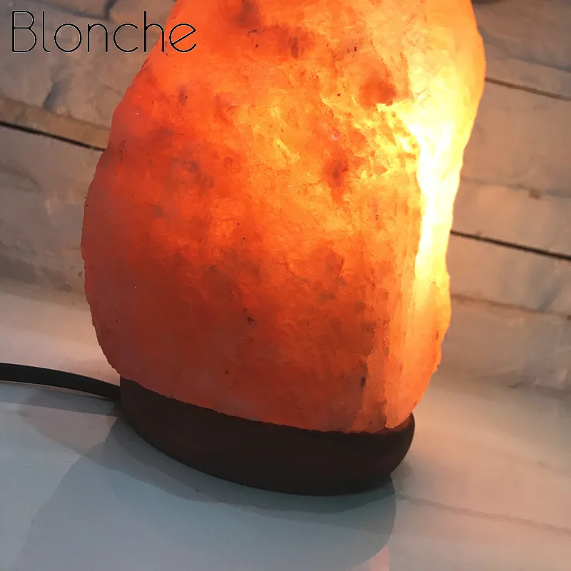 Blonche, креативная настольная лампа, светодиодный настольный светильник, гималайский кристалл, натуральная соляная лампа для дома, спальни, прикроватный декор, лава, лампа, светильники