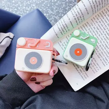 

3D Earphone Case For Airpods Pro Case Silicone Radio Pig Cartoon Headphone/Earpods Cover For Apple Air pods Pro 3 Case Keychain