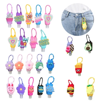 

Funny Fruit Food Flower Cartoon Silicone Mini Hand Sanitizer Holder Hangable Liquid Soap Dispenser Containers