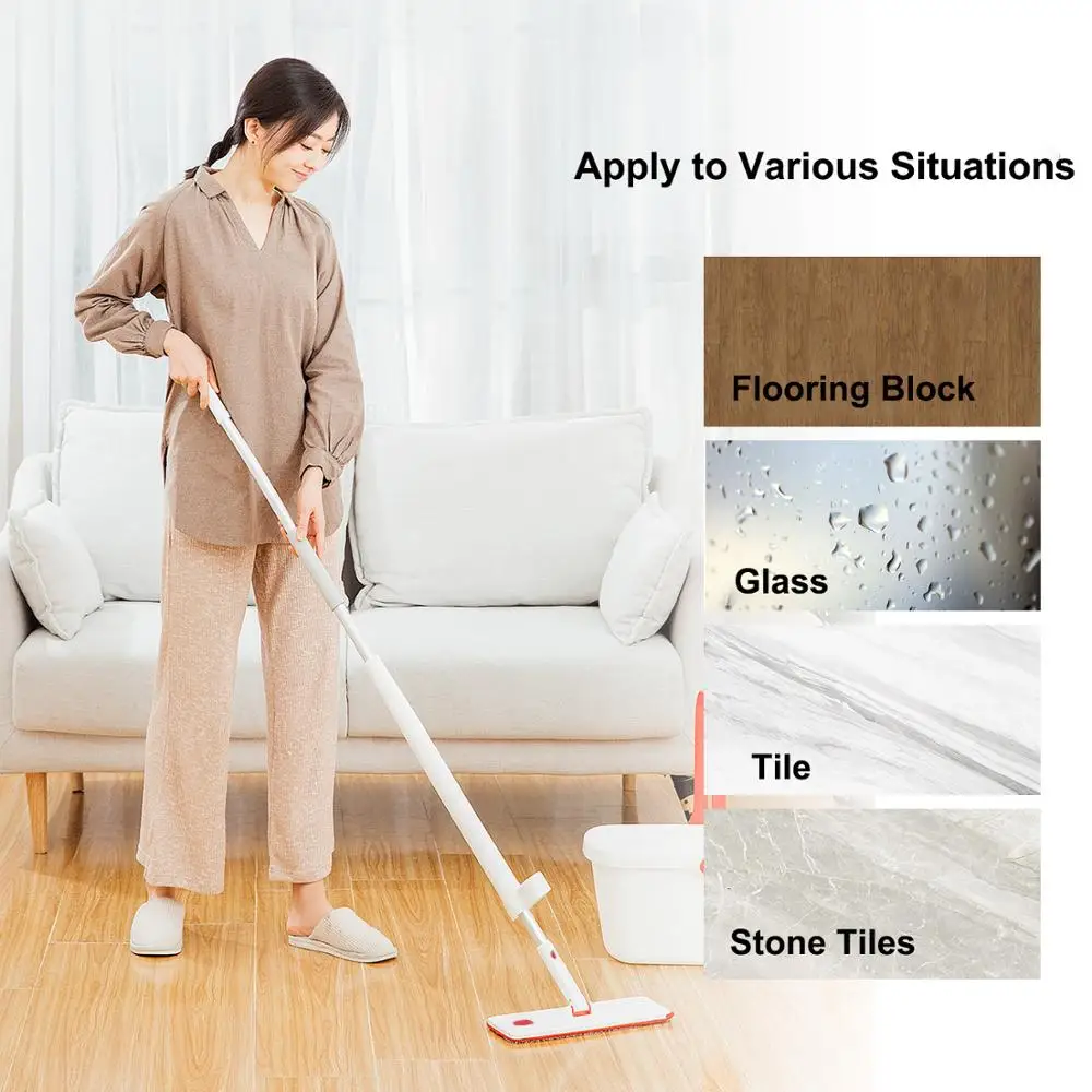 Cleanhome спрей швабра с 4 шт. многоразовые накладки из микрофибры и 360 градусная