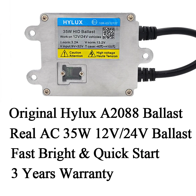 HIDLT AC 35W Original Hylux A2088 HID Ballast 12V-24V Car Light Xenon Hyluxtek Fast Start HID Ballast Reactor Headlight Retrofit (6)