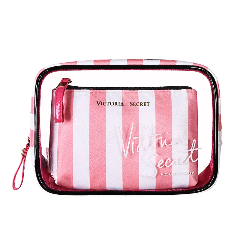 PVC Transparent Brand Cosmetic Bag 