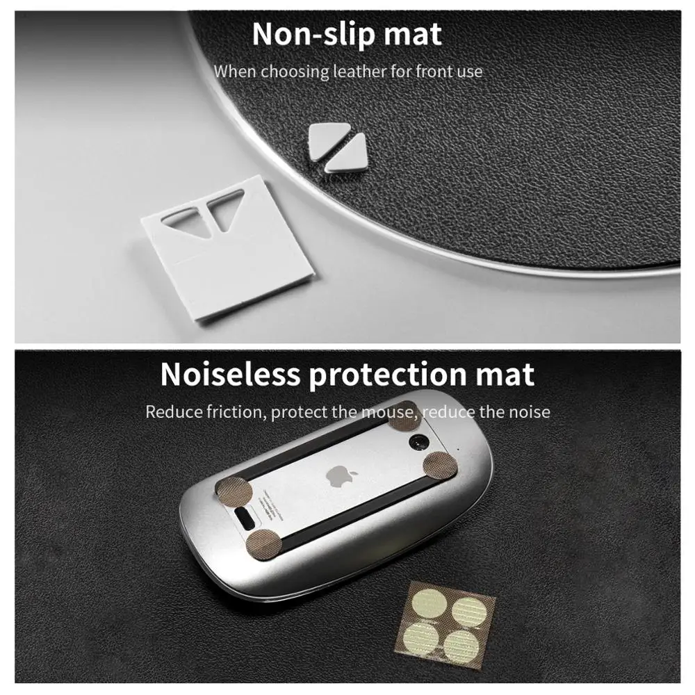 Metal Aluminum Mouse Pad Hard Silver Clear Modern Ultra Thin Double Side Design Mouse Mat Waterproof Fast and Accurate Control