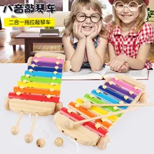 Обучающая игрушка-пианино для детей, два в одном, ксилофон, ударный инструмент для младенцев, Детская музыка wan ju qin