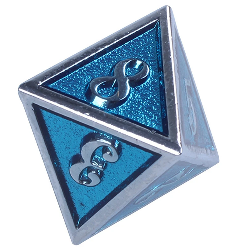 Rpg Dice металлические Dnd многогранные наборы Dados Подземелья и Драконы алюминиевые Синие Кубики настольные игры прозрачные