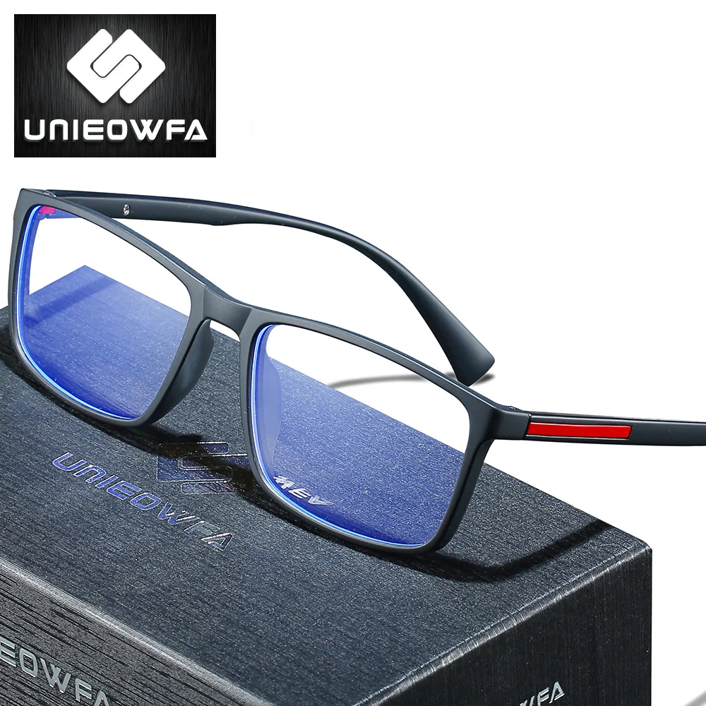 Unieowfa Blue Light Prescription Glasses Men Optical Photochromic