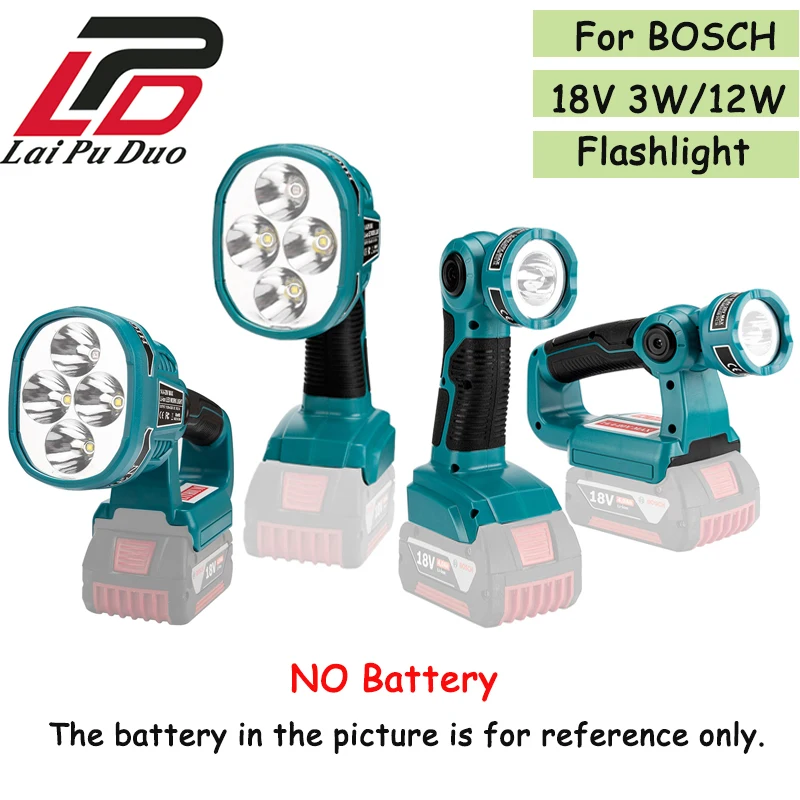 

Indoor and Outdoor 3W/12W Portable Tool Light Illuminator Used for Bosch 14.4V-20V Li-ion Battery BAT618/BAT609/BAT609G